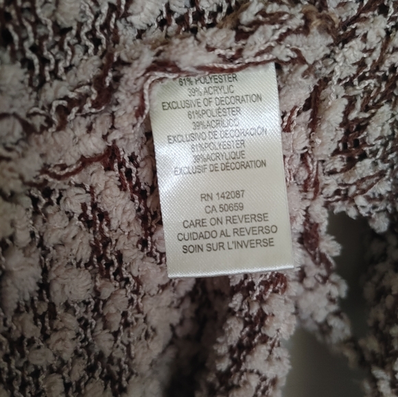 Simply Noelle Brown & Tan Soft Chunky Knit Popcorn Sweater Size L/XL - Picture 13 of 13